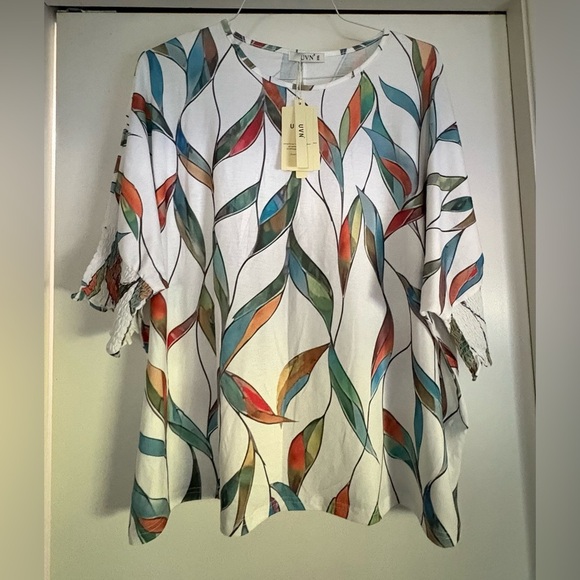 Elegant and stylish  
Colorful Leaf Print Women's Blouse
Perfect holiday season - Picture 2 of 7